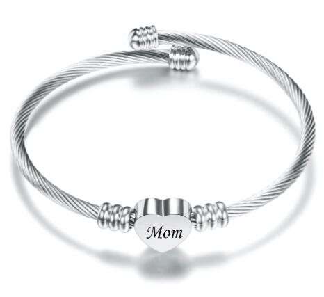 Cherished Mom Stainless Steel Bracelet