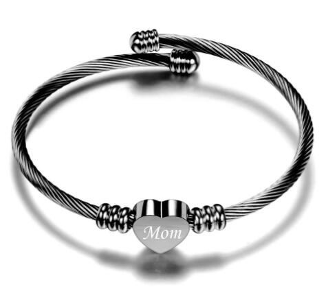 Cherished Mom Stainless Steel Bracelet