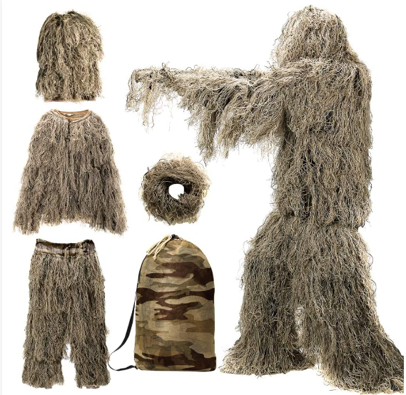 2TAC Ghillie Suit for Adults and Kids (Five-Piece Set)