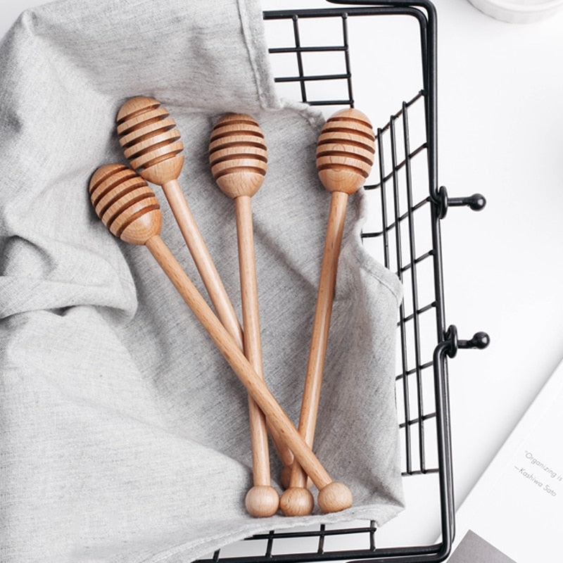 Long Handle Honey Coffee Stirring Stick, Wooden Tool