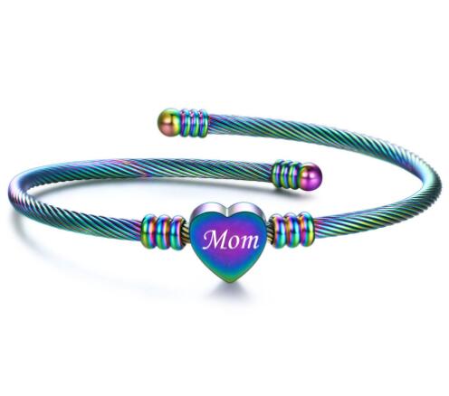 Cherished Mom Stainless Steel Bracelet