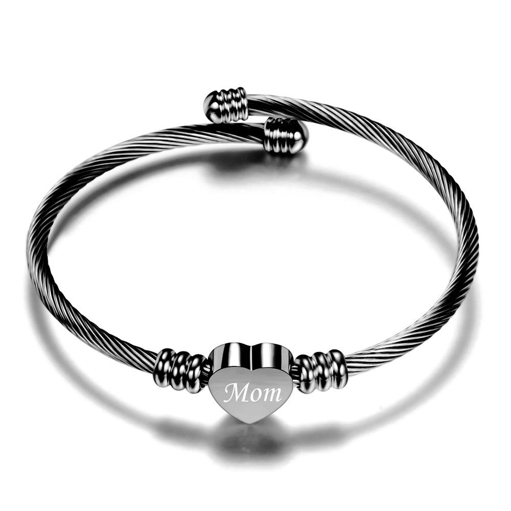 Cherished Mom Stainless Steel Bracelet