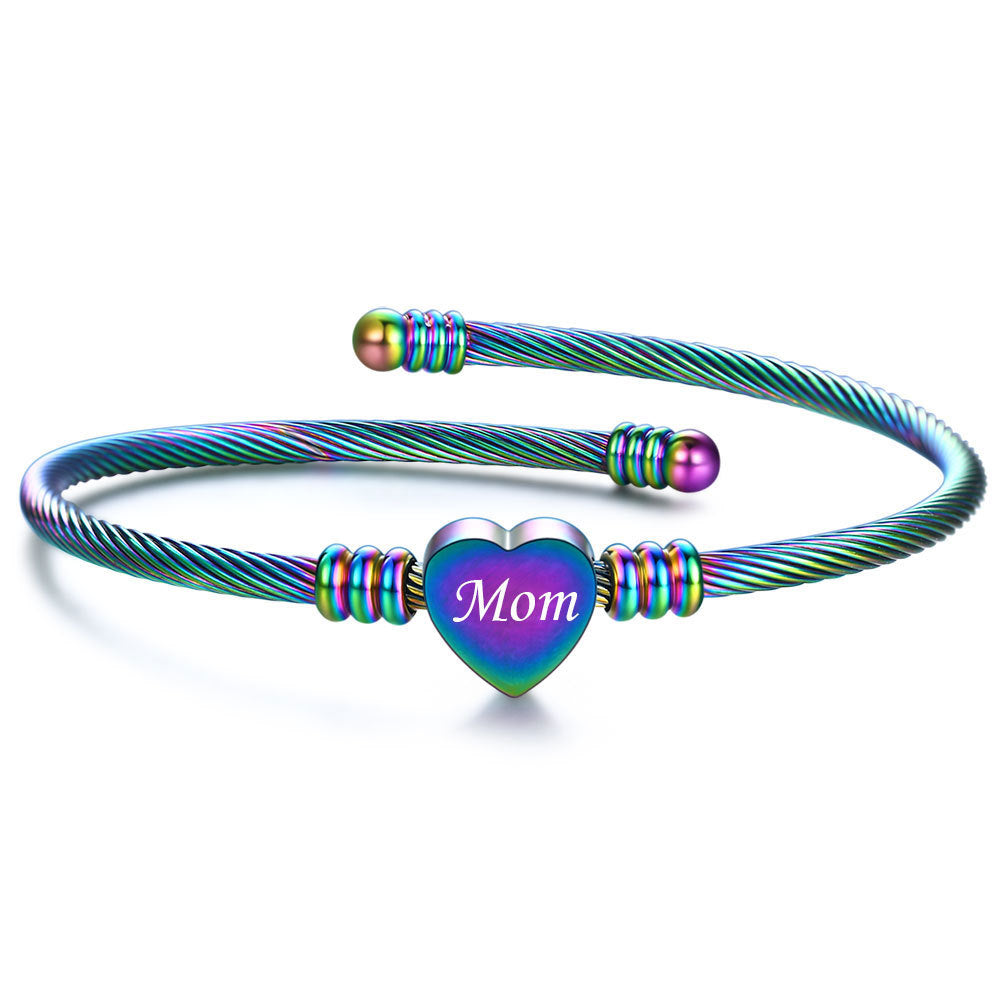 Cherished Mom Stainless Steel Bracelet